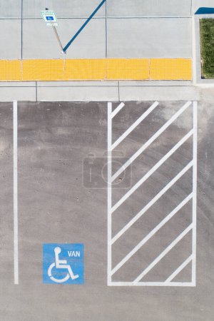 Photo for Van accessible parking handicap parking spot - Royalty Free Image