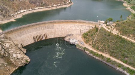 dam on a river that stores water