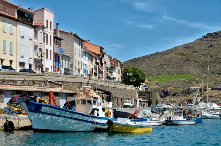 Fischereihafen Port-Vendres, Gemeinde "cte vermeille" im Département Pyrnes-Orientales, Region Languedoc-Roussillon, in Südfrankreich.