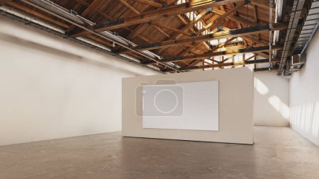 Photo for 3D illustration of gallery space. - Royalty Free Image