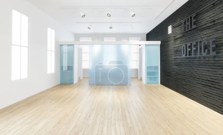 Foto de Modernos interiores brillantes 3D representación ilustración maqueta de la imagen generada por ordenador - Imagen libre de derechos
