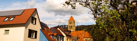la histórica ciudad alemana de weinheim panorama