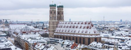 München im Winter von oben