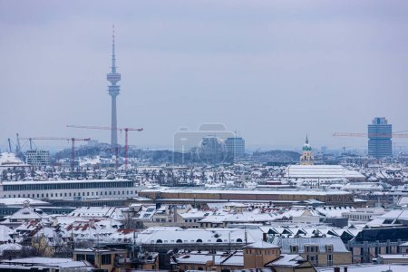 München im Winter von oben