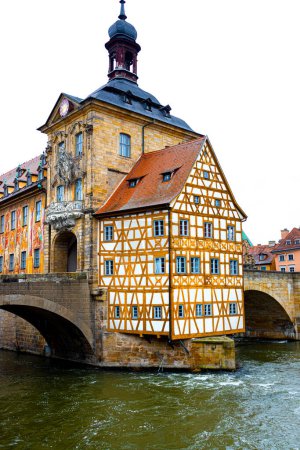 historic bamberg germany in winter perpendicular