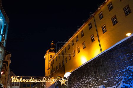 Siegen Allemagne en hiver la nuit