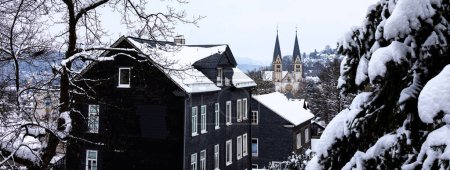 Siegen Allemagne dans le panorama d'hiver