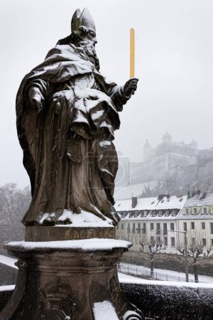 Würzburg im Winter senkrecht