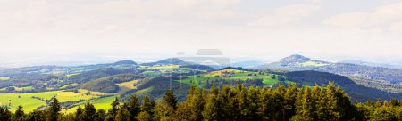 the landscape of the roehn in germany panorama