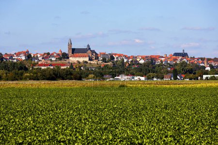 historic german city of fritzlar in the back