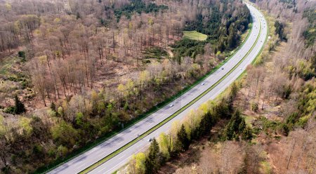 Photo for A busy german highway from above - Royalty Free Image