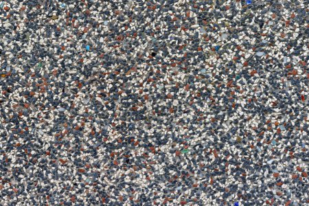 Colored Stone Gips Textur: Weiß-Blau-Rot Variegated Stone Gips Nahaufnahme