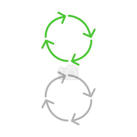 Ilustración de Reciclar las flechas signo, símbolo, arte, logotipo aislado en blanco - Imagen libre de derechos
