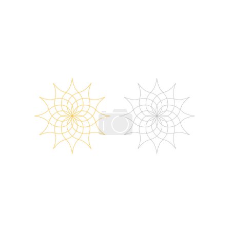 Illustration for Ayurveda Spa Holistic Resort Sign Symbol Logo - Royalty Free Image