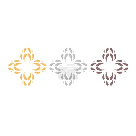 Illustration for Ayurveda Spa Holistic Resort Sign Symbol Logo - Royalty Free Image