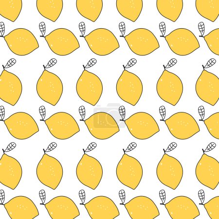 Yellow Retro Lemons Design Pattern Texture Background