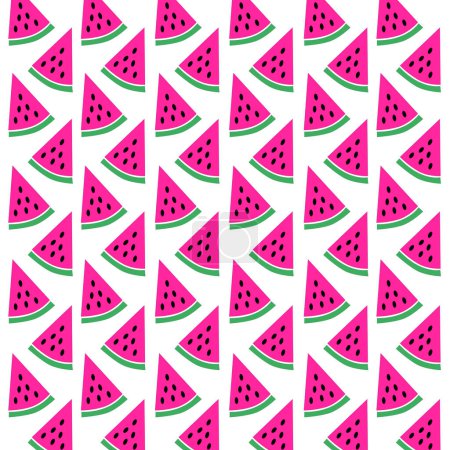 Fresh Watermelon Slices Pattern Texture Background Vector