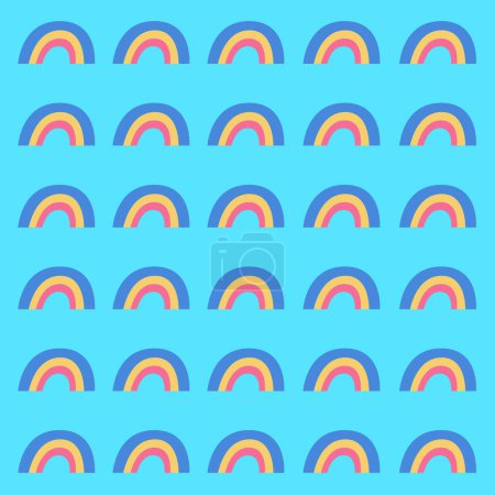 Téléchargez les photos : Arcs-en-ciel colorés sur fond de texture motif bleu VECTOR - en image libre de droit