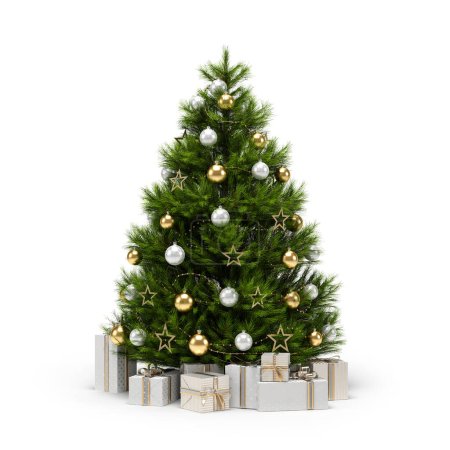 Photo for Christmas trees isolated on the white background - Royalty Free Image