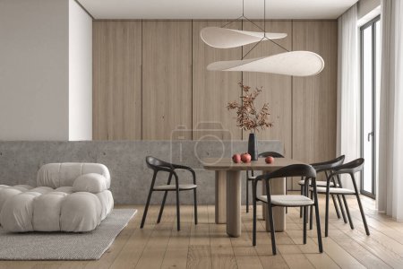 Modern style conceptual interior room 3 d illustration