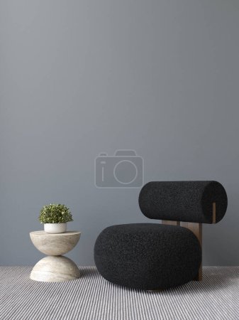Photo for Modern style conceptual interior room 3 d illustration - Royalty Free Image