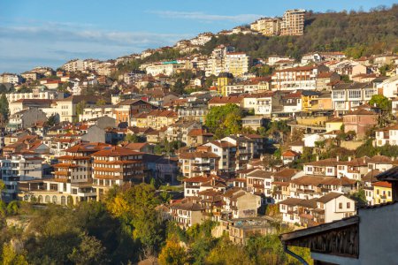 Amazing Panoramic view of city of Veliko Tarnovo, Bulgaria