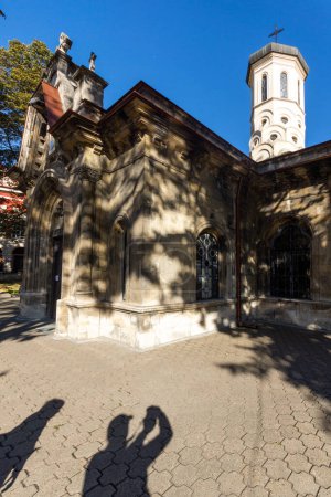 Photo for RUSE, BULGARIA -NOVEMBER 2, 2020: Typical Building and street at the center of city of Ruse, Bulgaria - Royalty Free Image