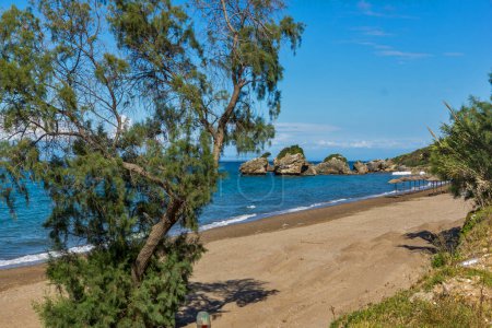 Téléchargez les photos : Panorama incroyable du littoral de Zakynthos, île ionienne, Grèce - en image libre de droit