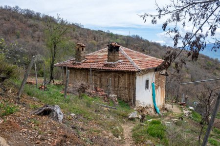 Photo for Panorama of Village of Dolene at Ograzhden Mountain, Blagoevgrad Region, Bulgaria - Royalty Free Image