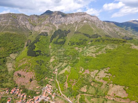 Photo for Aerial view of Iskar River Gorge near village of Ochindol, Vratsa region, Balkan Mountains, Bulgaria - Royalty Free Image