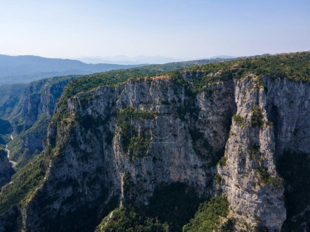 Photo for Amazing Aerial view of Vikos gorge and Pindus Mountains, Zagori, Epirus, Greece - Royalty Free Image