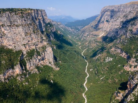 Photo for Amazing Aerial view of Vikos gorge and Pindus Mountains, Zagori, Epirus, Greece - Royalty Free Image