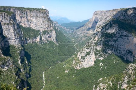 Photo for Amazing Summer view of Vikos gorge and Pindus Mountains, Zagori, Epirus, Greece - Royalty Free Image