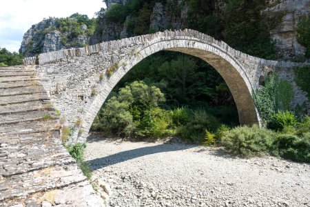 Photo for Amazing  view of Kokkorou stone bridge at Pindus Mountains, Zagori, Epirus, Greece - Royalty Free Image