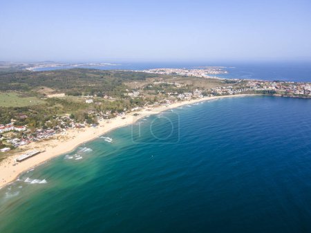 Photo for Aerial view of Smokinya Beach near Sozopol, Burgas Region, Bulgaria - Royalty Free Image