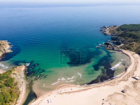 Photo for Aerial view of Silistar beach near village of Rezovo, Burgas Region, Bulgaria - Royalty Free Image