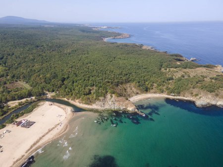 Photo for Aerial view of Silistar beach near village of Rezovo, Burgas Region, Bulgaria - Royalty Free Image