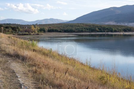 Autumn view of The Forty Springs Reservoir near town of Asenovgrad, Plovdiv Region, Bulgaria