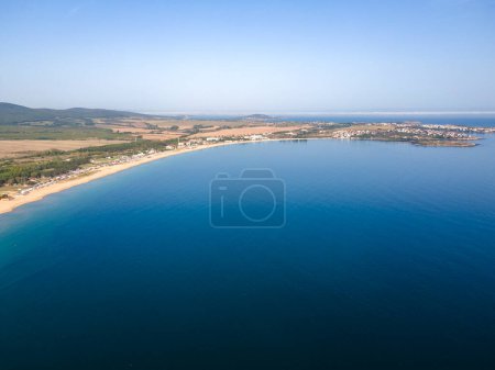 Aerial view of Gradina (Garden) Beach near town of Sozopol, Burgas Region, Bulgaria