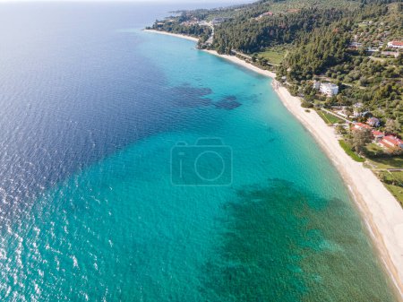 Amazing view of Sithonia coastline near Nikitis Beach, Chalkidiki, Central Macedonia, Greece