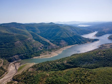 Amazing Aerial view of Borovitsa River at Rhodope Mountains, Bulgaria