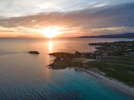 Amazing view of Sithonia coastline near Agios Ioannis Beach, Chalkidiki, Central Macedonia, Greece