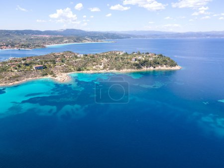 Photo for Amazing view of Sithonia coastline near Lagonisi Beach, Chalkidiki, Central Macedonia, Greece - Royalty Free Image