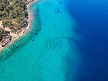 Photo for Amazing view of Kassandra coastline near town of Nea Fokea, Chalkidiki, Central Macedonia, Greece - Royalty Free Image