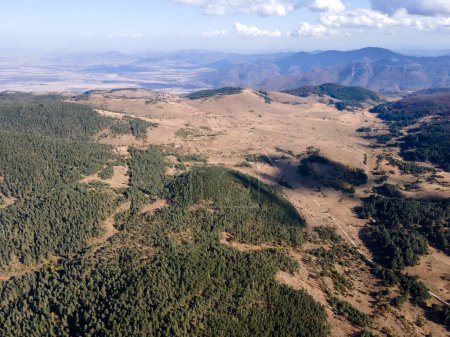 Aerial view of The Red Wall Biosphere Reserve at Rhodope Mountains, Plovdiv Region, Bulgaria