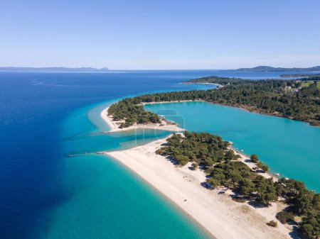 Amazing view of Kassandra coastline near Lagoon Beach, Chalkidiki, Central Macedonia, Greece