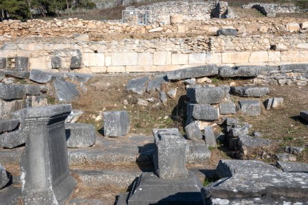Ancient Ruins at archaeological area of Philippi, Eastern Macedonia and Thrace, Greece