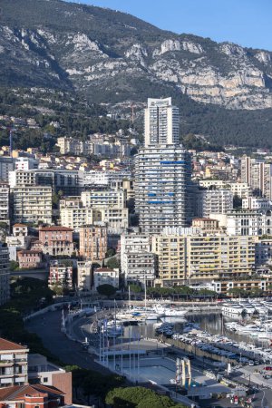 Foto de Increíble vista panorámica de la ciudad de Montecarlo, Mónaco - Imagen libre de derechos