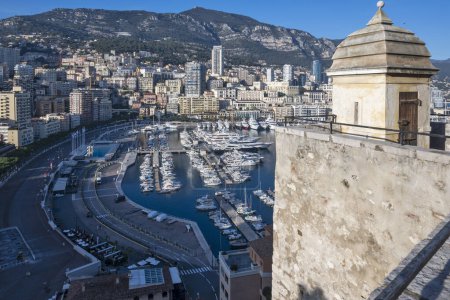 Foto de Increíble vista panorámica de la ciudad de Montecarlo, Mónaco - Imagen libre de derechos