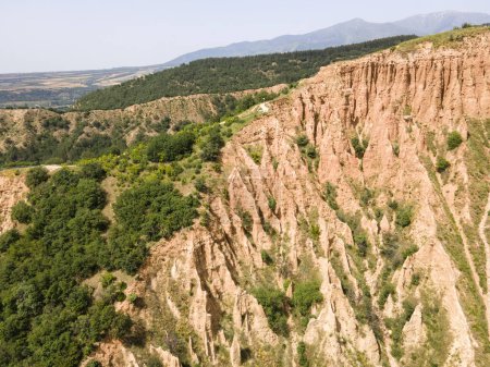 Erstaunliche Luftaufnahme der Stob-Pyramiden, Rila-Gebirge, Kyustendil-Region, Bulgarien